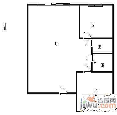 云虹花园2室2厅2卫126㎡户型图