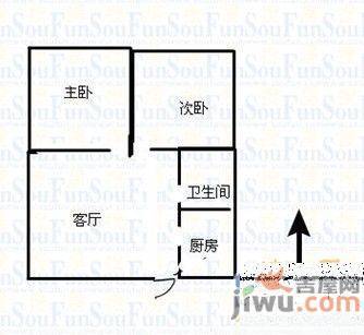 家和花园3室2厅1卫95㎡户型图