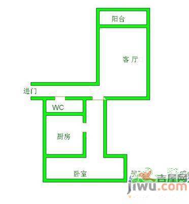 家和花园3室2厅1卫95㎡户型图