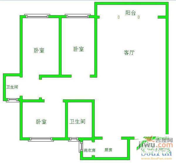 帝豪名都3室2厅2卫144㎡户型图