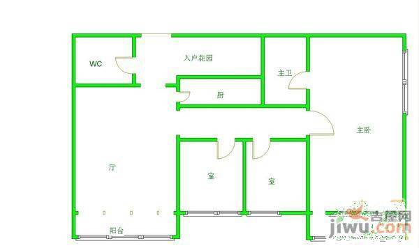 帝豪名都3室2厅2卫144㎡户型图