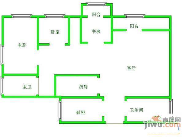 帝豪名都3室2厅2卫144㎡户型图