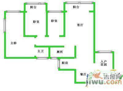 帝豪名都3室2厅2卫144㎡户型图