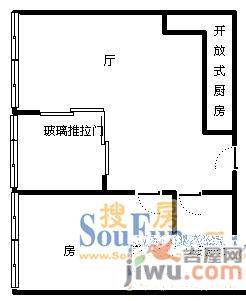 海文商住楼2室2厅1卫户型图