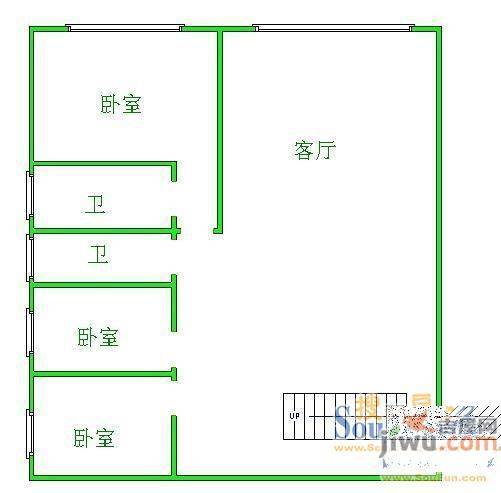 海文商住楼2室2厅1卫户型图