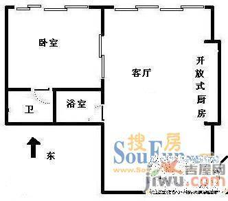 海文商住楼2室2厅1卫户型图