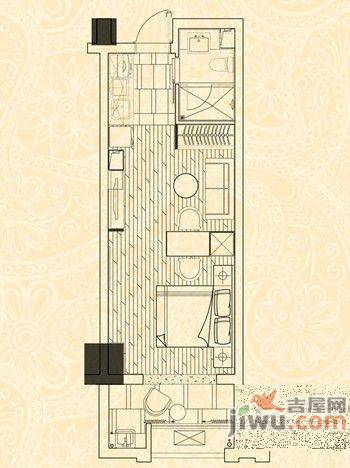 金筑苑1室1厅1卫户型图
