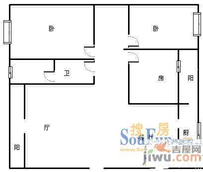 云康新城2室2厅2卫户型图