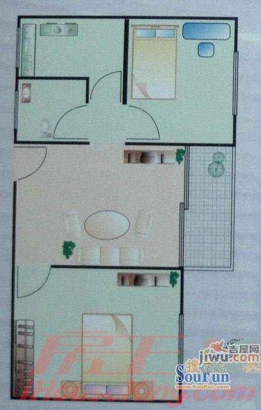 云康新城2室2厅2卫户型图