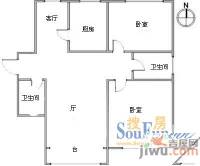 云康新城2室2厅2卫户型图