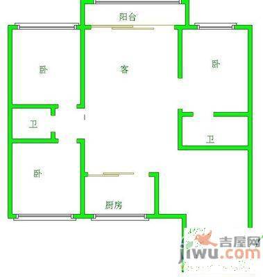 再生资源大厦3室2厅2卫152㎡户型图