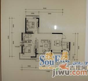 云山小区2室2厅1卫户型图