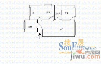 邮政综合大厦3室2厅2卫户型图