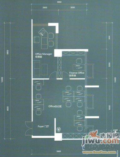 振华凯都大厦2室1厅1卫108.2㎡户型图