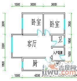 碧玉园2室2厅1卫85㎡户型图