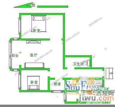 宅吉吕华苑3室1厅1卫户型图