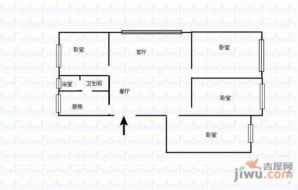 智诚大厦2室2厅1卫94㎡户型图