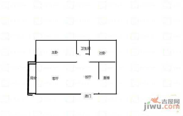 漓江新苑2室2厅1卫户型图