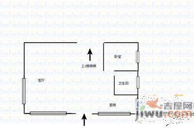 新添润丰园2室1厅1卫45㎡户型图