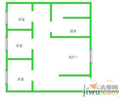 虎门巷小区2室1厅1卫52㎡户型图