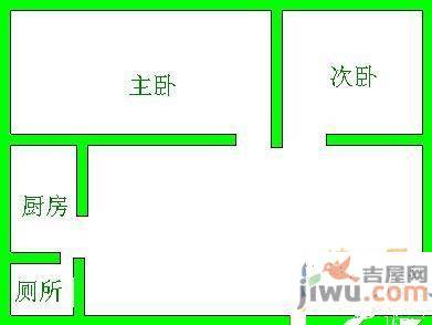 虎门巷小区2室1厅1卫52㎡户型图