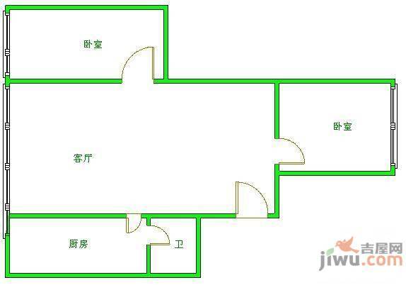 麒龙花园3室2厅2卫103㎡户型图