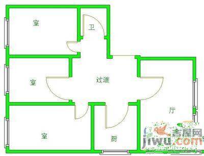 麒龙花园3室2厅2卫103㎡户型图