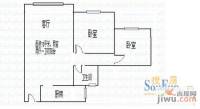 渔安新城2室1厅1卫75㎡户型图