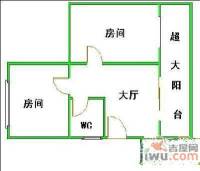 繁荣花园2室1厅1卫户型图