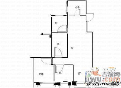 新创商住楼3室2厅1卫户型图