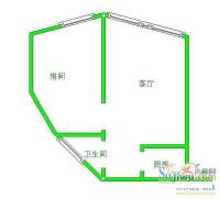 醒狮路社区1室1厅1卫户型图