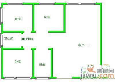 凯发家园3室2厅1卫107㎡户型图