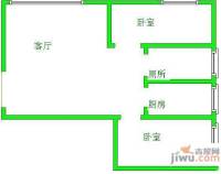 小十字房3室1厅1卫户型图