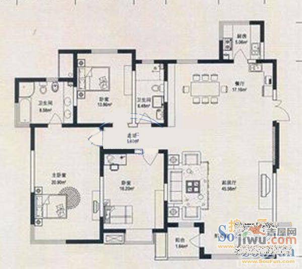 阳关小区4室0厅0卫户型图