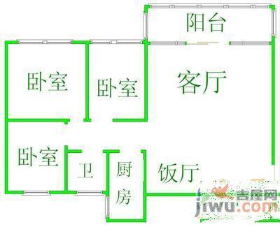 栖霞警苑3室2厅2卫125㎡户型图