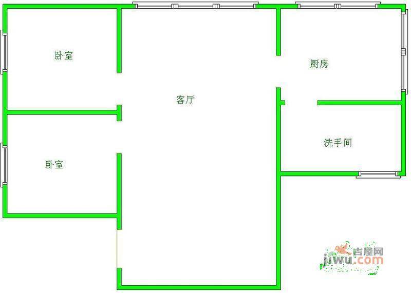 紫林庵小区2室2厅1卫户型图