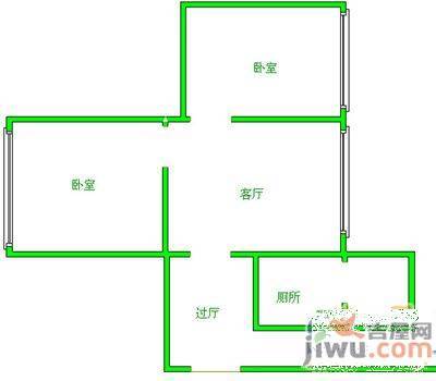 紫林庵小区2室2厅1卫户型图