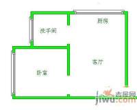 黄山冲1室1厅1卫38㎡户型图