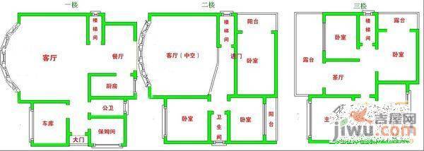 南湖丽水铭苑8室3厅3卫410㎡户型图