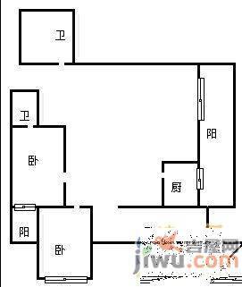 观水馨园3室2厅1卫户型图