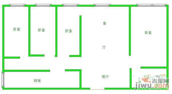 观水馨园3室2厅1卫户型图