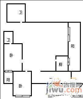 观水馨园3室2厅1卫户型图