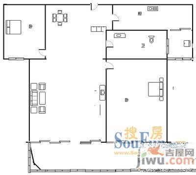 新兴花园4室2厅2卫户型图