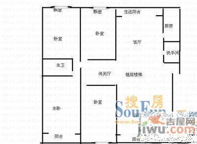 新兴花园4室2厅2卫户型图