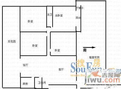 新兴花园4室2厅2卫户型图