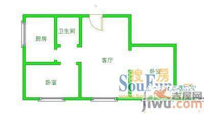 三桥东方新苑2室2厅1卫户型图