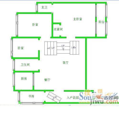 兴隆城市花园卧龙居4室2厅2卫户型图