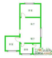 宅吉后花园2室1厅1卫59㎡户型图