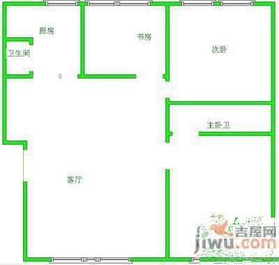 碧绿苑3室1厅2卫户型图