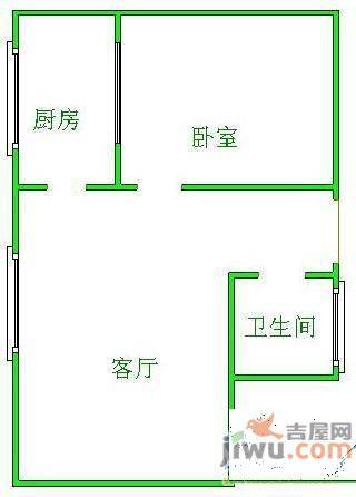 华联宅吉花园2室1厅1卫81㎡户型图